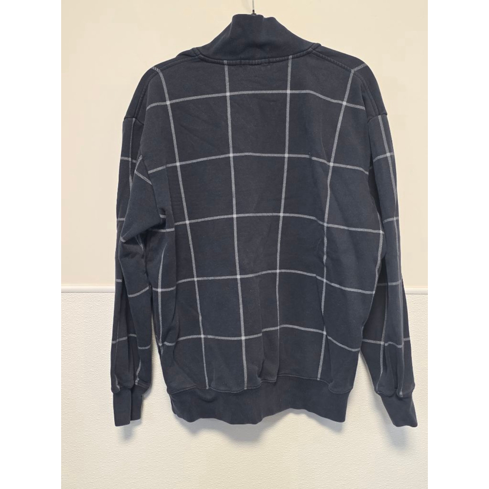 Men's Nautica Navy White Plaid 1/4 Zip Sweatshirt L - Picture 7 of 7